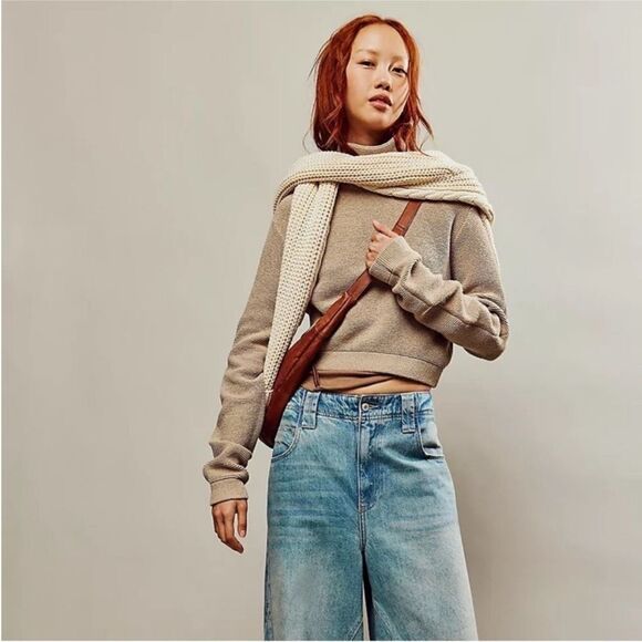 Free People Ottoman Mock-neck Pullover S - Picture 2 of 9